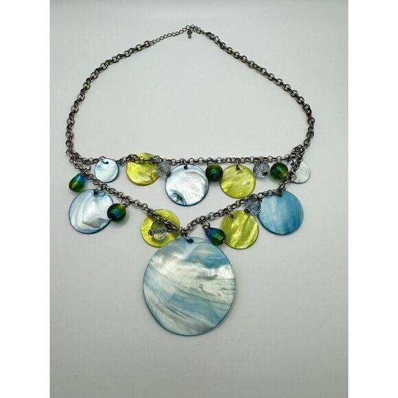 Costume Jewelry Lot Blue Green Necklaces Earrings Bracelets Rings Spring Colors - Picture 7 of 16